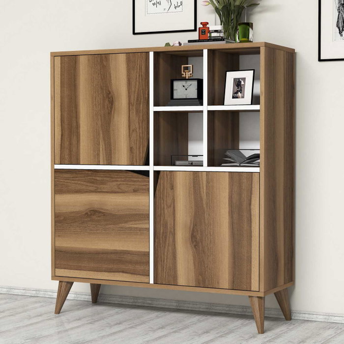 Hanah Home Pulse Armario Multiusos Nogal y Blanco Hanah Home Pulse Armario Multiusos Nogal y Blanco